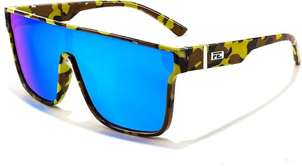 FEISEDY Sunglasses for Women Men, Fashion Mirrored Single Lens, Driving Beach Sunnies UV400 Shades B2996