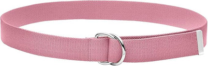 Falari Canvas Web Belt Metal Double D Ring Buckle for Men Women Casual Cloth Military Style Belt 1 1/2" Wide