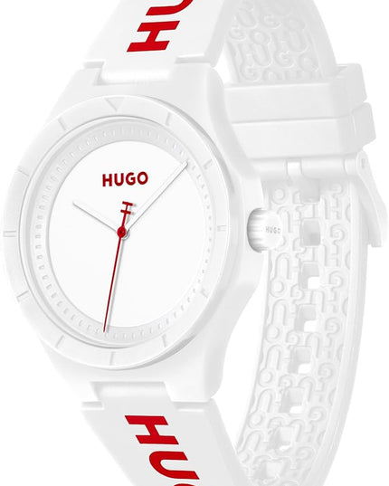 HUGO #LIT for HIM Men's 3H Quartz Silicone Wristwatch - Water Resistant up to 5ATM/50 Meters, Fun, Colorful and Easy to Wear