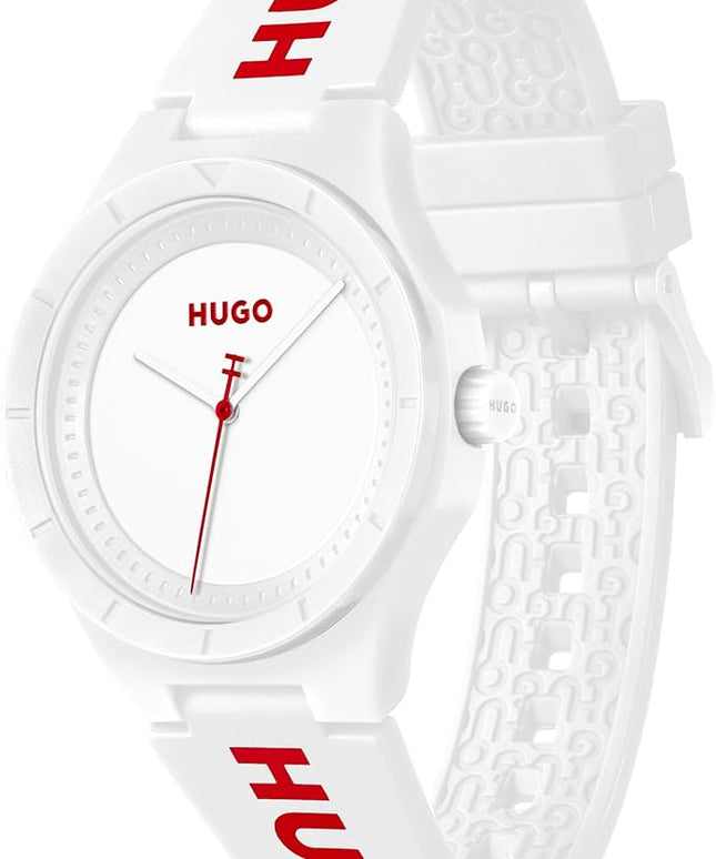 HUGO #LIT for HIM Men's 3H Quartz Silicone Wristwatch - Water Resistant up to 5ATM/50 Meters, Fun, Colorful and Easy to Wear