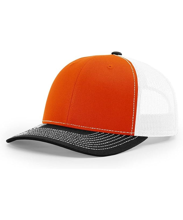 Richardson 112 Trucker Hat - Premium Adjustable Snapback Hat - Structured Six Panel Richardson Blank Caps