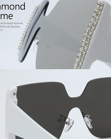 The Fresh Women's Oversized Square Jackie O Cat Eye Hybrid Butterfly Fashion Sunglasses - Exquisite Packaging