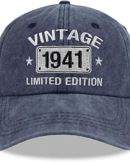 Vintage 1944 1943 1942 1941 1940 1939 1938 1937 1936 1935 Limited Edition Adjustable Embroidered Baseball Cap