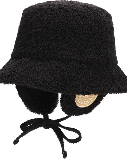 New SKADI Fleece Earmuff Bucket Hat for Winter Warm Ear Protection | Soft Cozy Fleece Bucket Hat for Women & Men