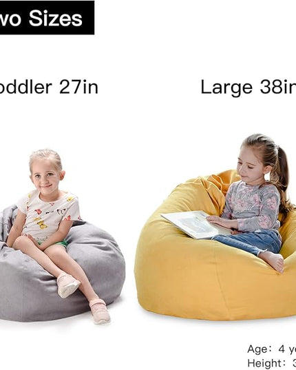 YuppieLife Stuffed Animals Bean Bag Chair Cover Candy-Colored Bean Bag（Just Cover, No filling）/Extra Large Stuff 'n Sit Organization/Toy Storage Bag/Kids Toys Organizer（38'',Mint Green）