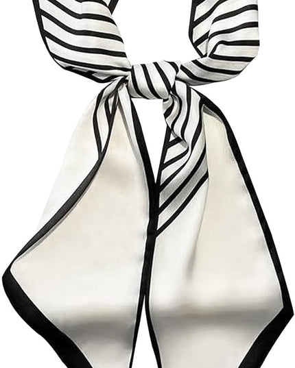 Head Scarf Purse Handle Neck Satin Hair Scarfs For Bag Lightweight Silky Long Thin Women's Fashion Scarves 59 * 5.9”