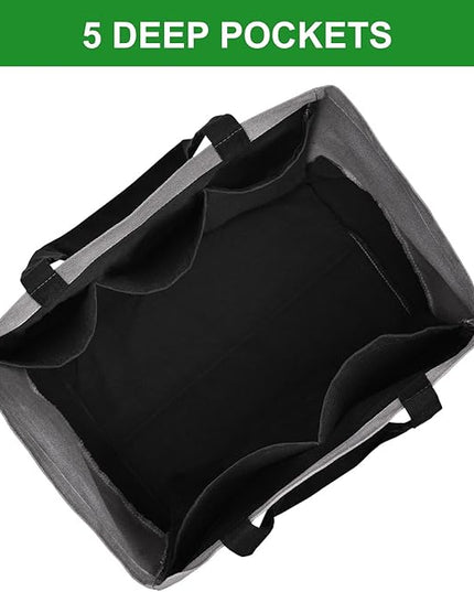 Canvas Reusable Grocery Bags Heavy Duty, 8.3 gal Foldable Large Tote Bag with Handles, Holds 60 lbs Canvas Shopping Bags, 1 Pack