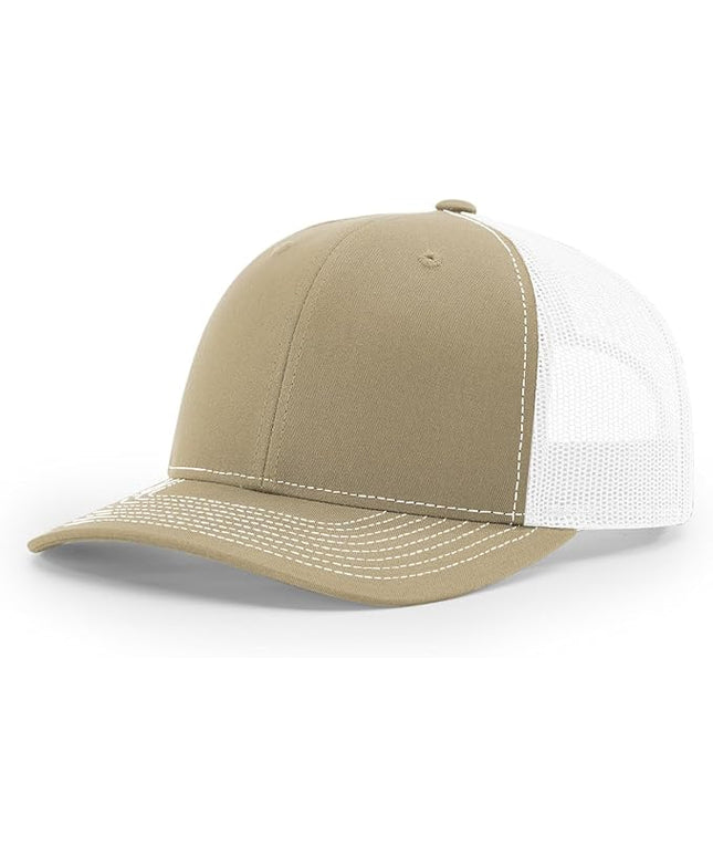 Richardson 112 Trucker Hat - Premium Adjustable Snapback Hat - Structured Six Panel Richardson Blank Caps