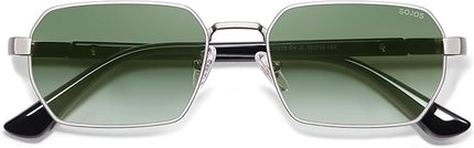 SOJOS Retro Rectangle Polarized 90s Sunglasses for Women Men,Trendy Narrow Hexagon Square Shades SJ1270