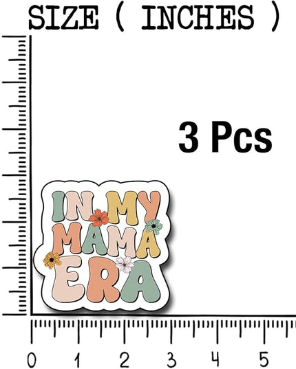 (3Pcs) in My Mama Era Sticker, Sticker Gifts Mama Decorate Books, Laptops, Water Bottles Kindles Stickers, Phones Tumbler Waterproof Vinyl 3" Inch