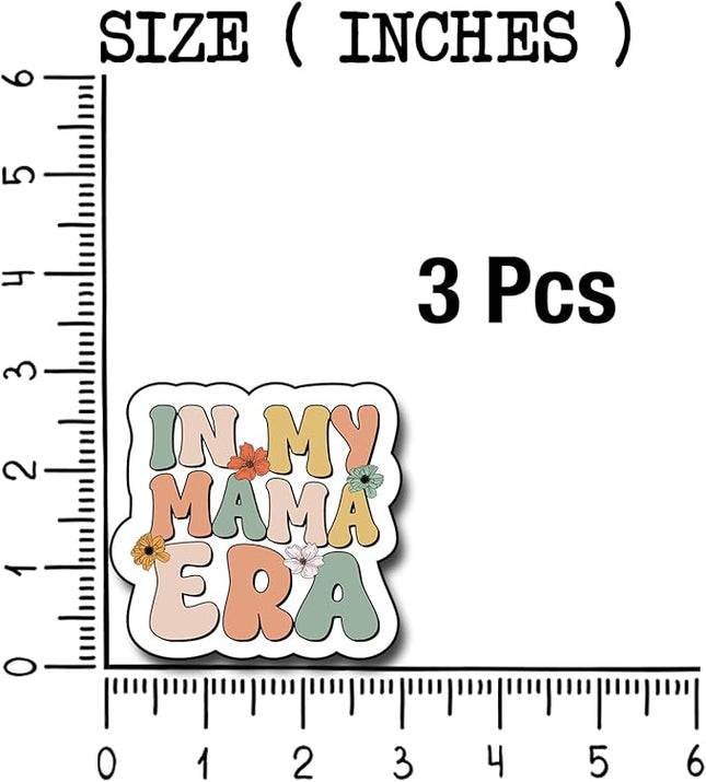 (3Pcs) in My Mama Era Sticker, Sticker Gifts Mama Decorate Books, Laptops, Water Bottles Kindles Stickers, Phones Tumbler Waterproof Vinyl 3" Inch
