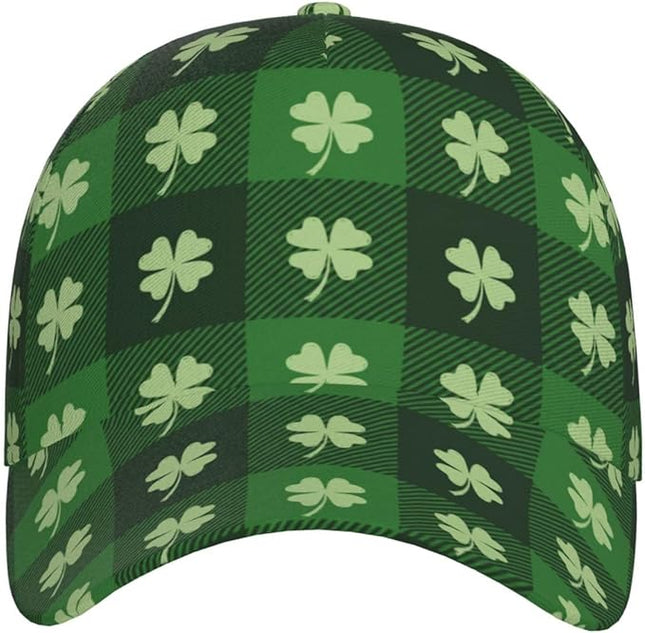 St. Patrick's Day Baseball Cap, Irish Green Clover Trucker Hat for Men Women, Fashion Adjustable Sun Visor Dad Hat
