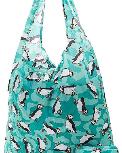 ECO CHIC Foldable Reusable Grocery Bags - Lightweight, Recycled & Reusable Shopping Bag - Waterproof Packable Tote