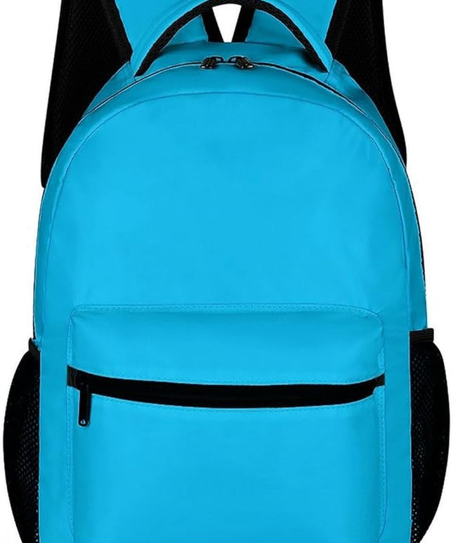 Fashion Lake Blue Backpack Lightweight Large Capacity Laptop Daybag for Travel Work