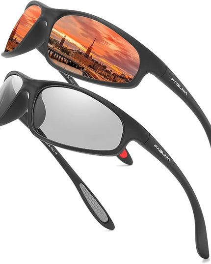 FAGUMA Polarized Sports Sunglasses For Men Cycling Driving Fishing UV400 Protection