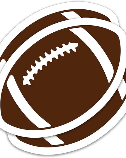 (3 Pack) Football Stickers, Decals for Players & Fans – Waterproof Vinyl for Tumblers, Books, Phones – 3 x 2 Inch
