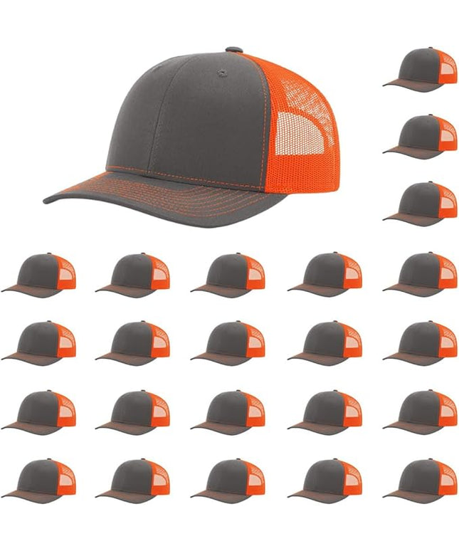 Richardson 112 Classic Six-Panel Adjustable Snapback Trucker Cap | Bulk Packs Available