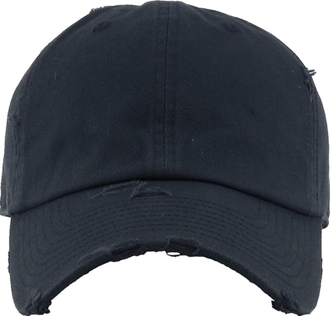 KBETHOS Vintage Washed Distressed Cotton Dad Hat Baseball Cap Adjustable Polo Trucker Unisex Style Headwear