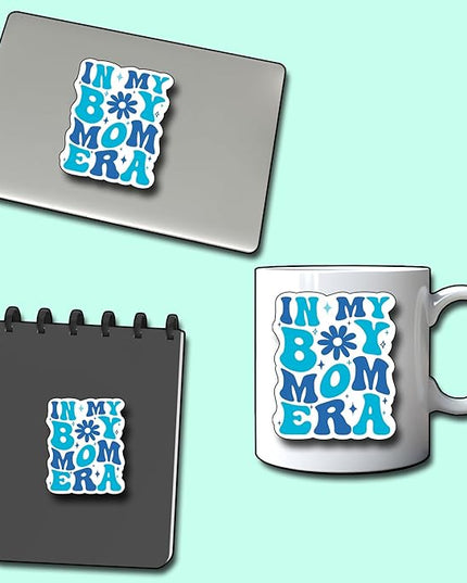 (3Pcs) in My Boy Mom Era Sticker, Boy Mom Era Decorate Books Laptop Phone Water Bottles Kindles Stickers Tumbler Sticker Waterproof Vinyl Decorate Sticker 3" Inch