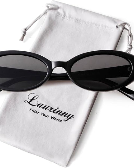 90s Sunglasses for Women Men Retro Small Oval Sunglasses