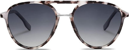 SOJOS Retro Aviator Polarized Sunglasses for Women Men Double Bridge Ladies Shades