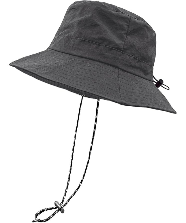 woogwin Waterproof Bucket Rain Hat with Chin Strap Quick Dry Packable Boonie Sun Hat Safari Hat UV Protection