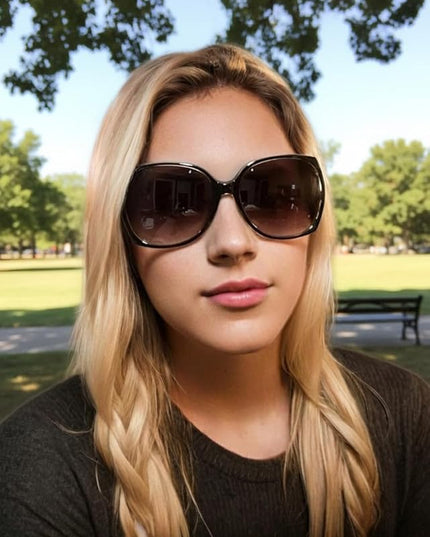 The Fresh Women's Oversized Square Jackie O Cat Eye Hybrid Butterfly Fashion Sunglasses - Exquisite Packaging