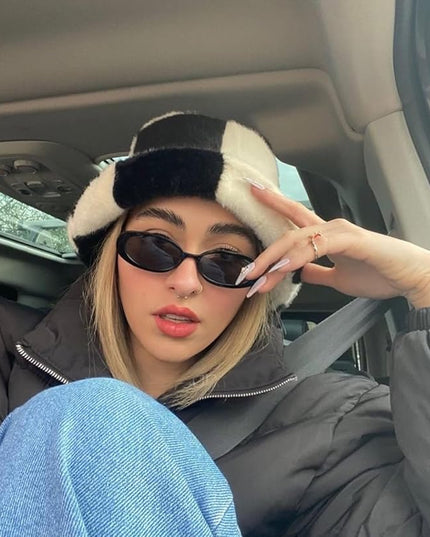 90s Sunglasses for Women Men Retro Small Oval Sunglasses