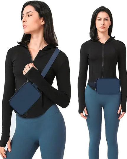 Belt Bag for Women, Cross Body Fanny Pack Fashion Waist Packs Everywhere Belt Bag with Adjustable Strap Gifts Birthday Gifts for 4 5 6 7 8 9 10 11 12 13 Year Old Girls (Dark blue)