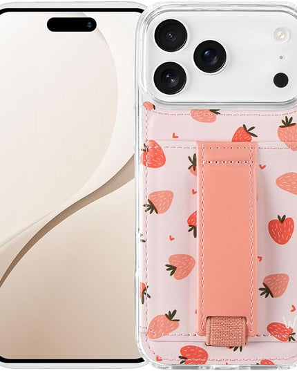 Walli Cases for iPhone 17 Pro Max Case Aesthetic Wallet Phone Case Card Holder, Securely Holds up to 2 Cards - Cute, Trendy Phone Cover for Women, fits iPhone 17 Pro Max, with Kickstand & Finger Strap