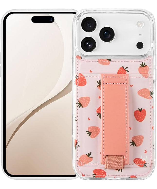 Walli Cases for iPhone 17 Pro Max Case Aesthetic Wallet Phone Case Card Holder, Securely Holds up to 2 Cards - Cute, Trendy Phone Cover for Women, fits iPhone 17 Pro Max, with Kickstand & Finger Strap