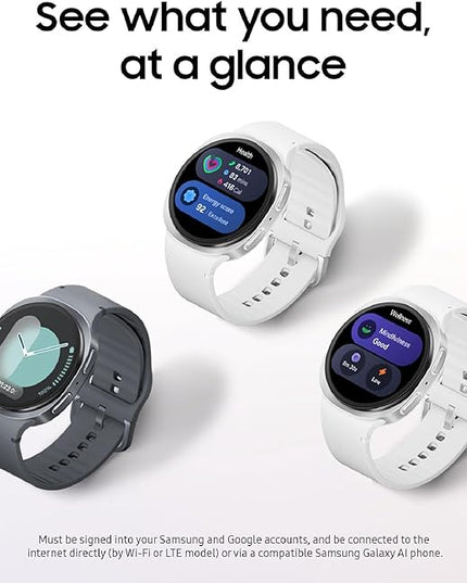 Samsung Galaxy Watch 8 (2025) 40mm Bluetooth Smartwatch, Cushion Design, Fitness Tracker, Sleep Coaching, Running Coach, Energy Score, Heart Rate Tracking, Graphite [US Version, 2 Yr Warranty]