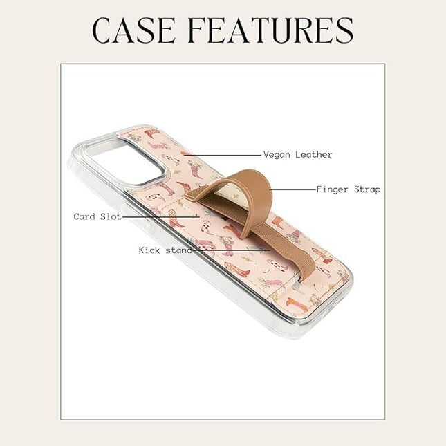 Walli Cases for iPhone 17 Pro Max Case Aesthetic Wallet Phone Case Card Holder, Securely Holds up to 2 Cards - Cute, Trendy Phone Cover for Women, fits iPhone 17 Pro Max, with Kickstand & Finger Strap