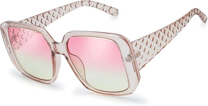 The Fresh Women's Oversized Square Jackie O Cat Eye Hybrid Butterfly Fashion Sunglasses - Exquisite Packaging
