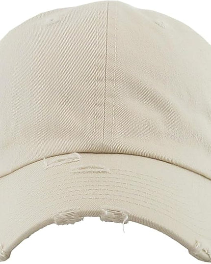 KBETHOS Vintage Washed Distressed Cotton Dad Hat Baseball Cap Adjustable Polo Trucker Unisex Style Headwear