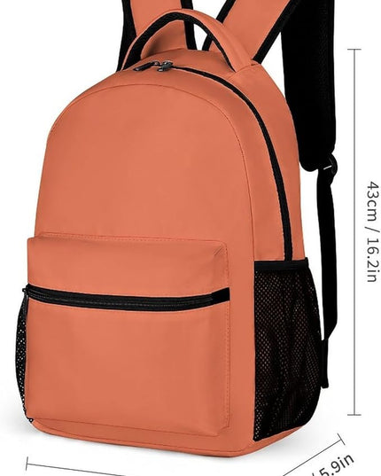 Fashion Burnt Sienna Backpack Lightweight Large Capacity Laptop Daybag for Travel Work