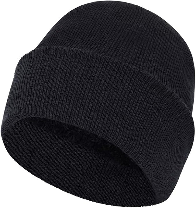 ZH 12-Pack Knitted Winter Beanie Hats for Men and Women, Warm and Cozy Cuffed Skull Caps, Bulk Purchase