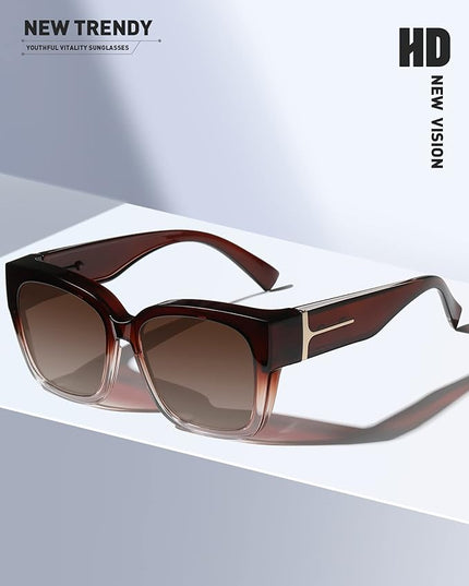 MEETSUN Oversized Fit Over Glasses Sunglasses for Women Men Large Trendy Polarized Sunglasses for Driving UV Protection