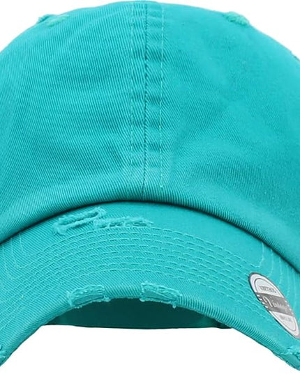 KBETHOS Vintage Washed Distressed Cotton Dad Hat Baseball Cap Adjustable Polo Trucker Unisex Style Headwear