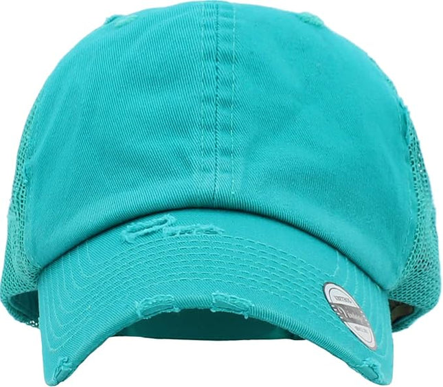 KBETHOS Vintage Washed Distressed Cotton Dad Hat Baseball Cap Adjustable Polo Trucker Unisex Style Headwear