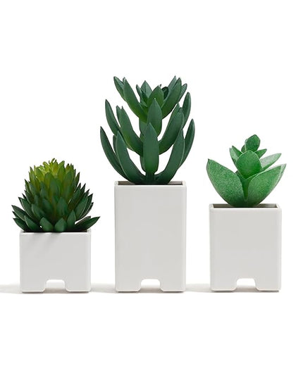U Brands Adhesive Faux Succulent Cord Organizers, Set of 3, Kitchen Gadgets Cable Management, Office Desk Accessories, Office Supplies, Assorted Colors