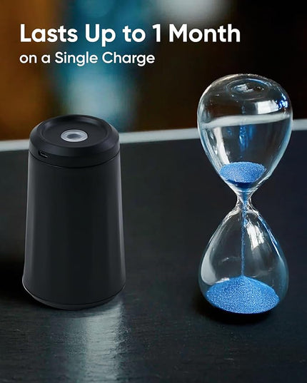 Owleys Aura Glide Waterless Car Diffuser – Portable Essential Oil Nebulizer for Car & Home | 6×100ml Essential Oils | Single Charge = 1 Month of Use | Aromatherapy Diffuser, Cupholder-Friendly | Black