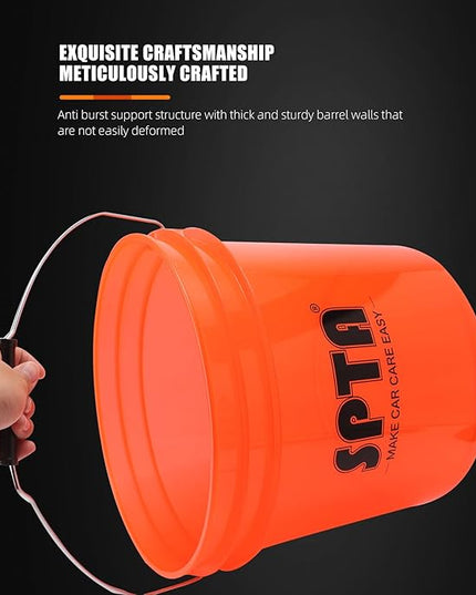 SPTA 29Pcs Car Wash Bucket Set, 15L Scratch Free Detailing Bucket with Car Wash Filter, Wash Mitt Sponge Towels Tire Detailing Brush Set, Exterior Interior Car Detailing Set, Complete Car Care Tools