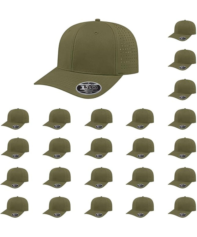 Cap America i8533 Flexfit 110 Perforated Performance Snapback Mid Profile 6-Panel Cap w/UV Guard & Adjustable Snapback