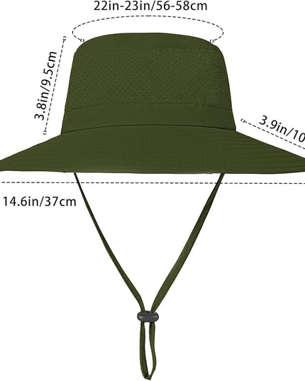 ZOORON Boonie Hat UPF 50+ Cooling Sun Hat for Men and Women,Wide Brim Bucket Hats with UV Protection for Safari Hiking Beach