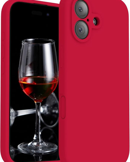 FireNova Magnetic for iPhone 17 Case, Compatible with MagSafe, [Integrated Silicone Camera Control Button] [Camera Protection] Anti-Scratch Microfiber Lining Phone Case, 6.3", Deep Red