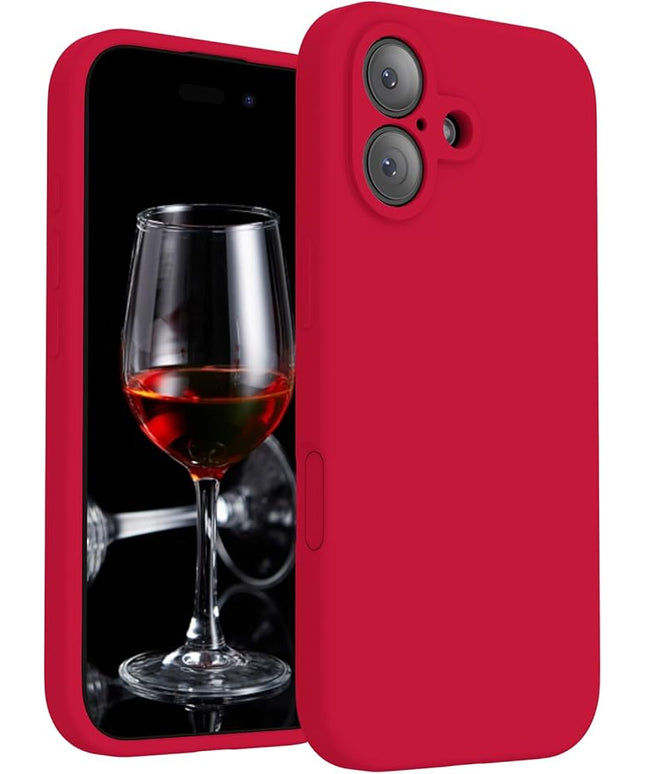 FireNova Magnetic for iPhone 17 Case, Compatible with MagSafe, [Integrated Silicone Camera Control Button] [Camera Protection] Anti-Scratch Microfiber Lining Phone Case, 6.3", Deep Red