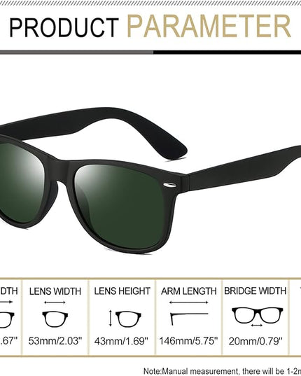 Joopin Square Sunglasses Polarized UV Protection Trendy Designer Sun Glasses Men Women