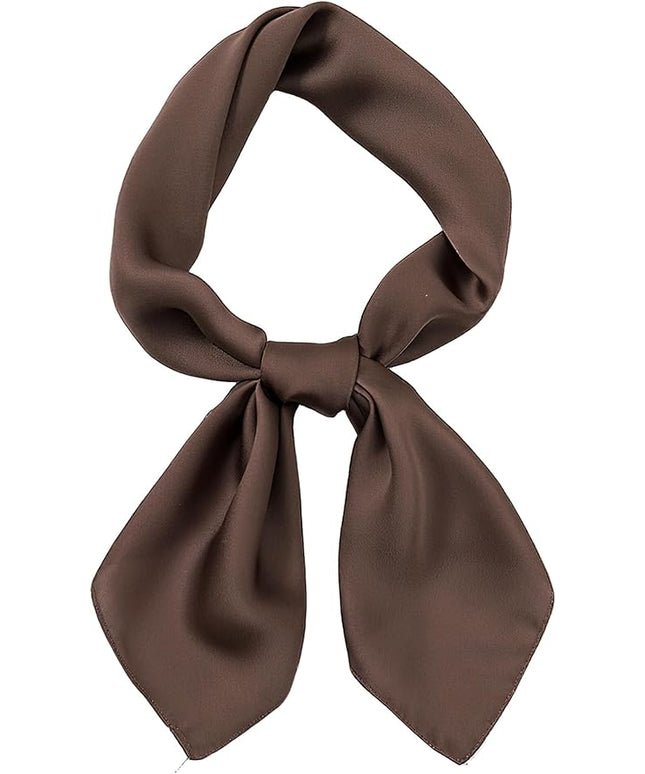 CHUNG Women's Square Satin Scarf 27.5" Bandanas Solid 50s Retro Neck Scarves Emulation Silk Handbag Hair Ribbons Necktie