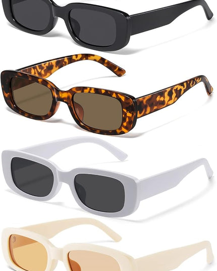 JASPIN Rectangle Sunglasses for Women Men Trendy Y2k Retro 90s Sun Glasses UV Protection Cool Square Frame